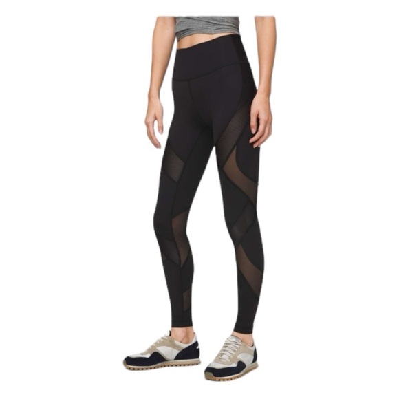 Lululemon Wunder Under High Rise Tight Mesh Black 6 - Picture 13 of 13